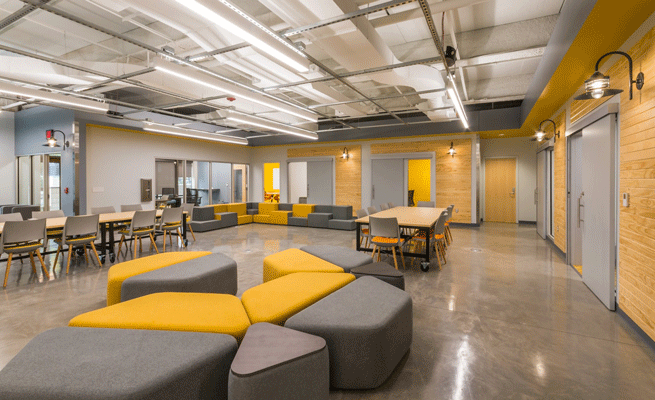 WVU Business and Economics collaboration space furniture